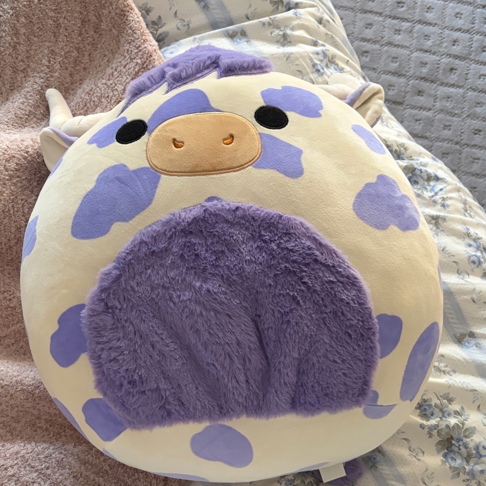Squishmallows Conway Cream and Purple Cow Plush
